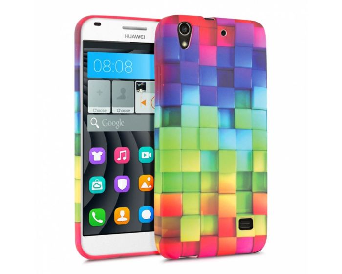 KWmobile Θήκη Σιλικόνης Slim Fit Silicone Case (28782.01) Rainbow Cubes (Huawei Ascend G620s)