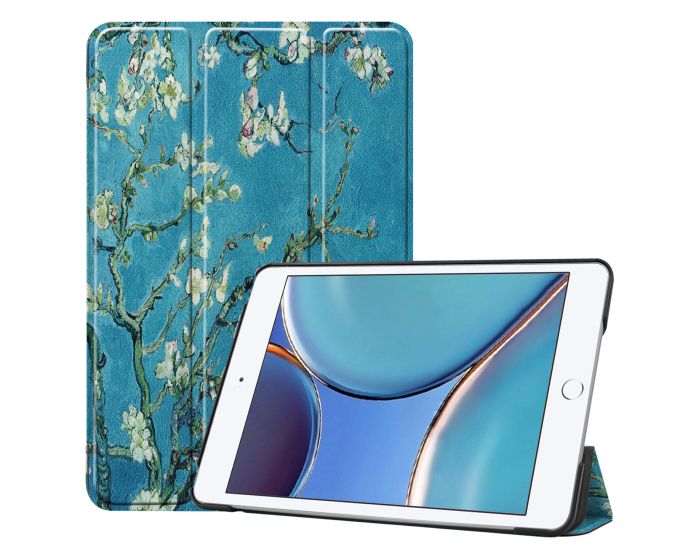 Tri-Fold Book Case με δυνατότητα Stand - White Blossom (iPad mini 6 2021)