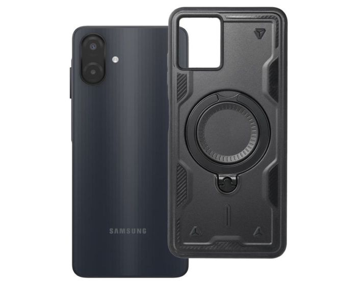 Frost Armor MagSafe Ring Stand Case Black (Samsung Galaxy A07 / A08 4G) - MT84754