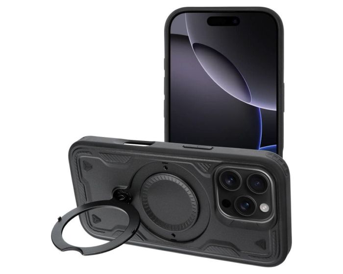 Frost Armor MagSafe Ring Stand Case Black (iPhone 17 Pro Max)