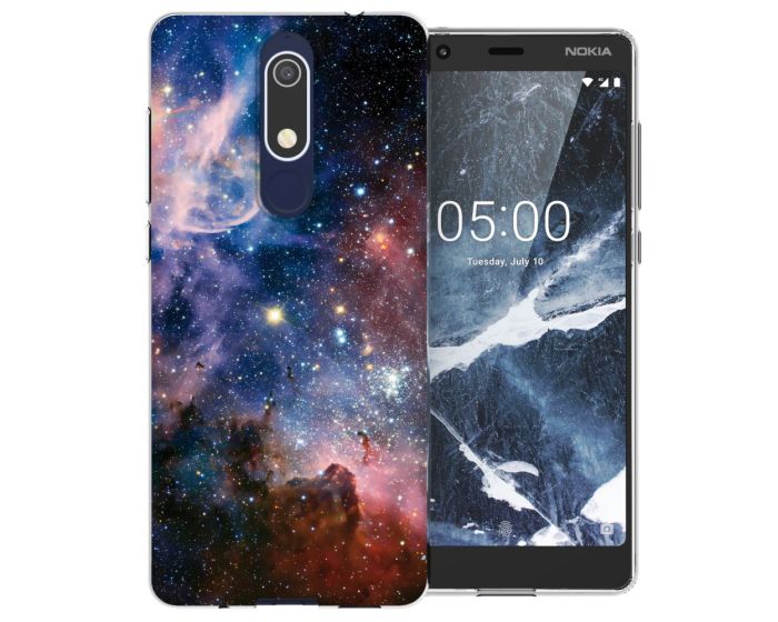 Caseflex Slim Fit Gel Case Constellation (CUV-N51-Z258) Θήκη Σιλικόνης Μπλε (Nokia 5.1 2018)