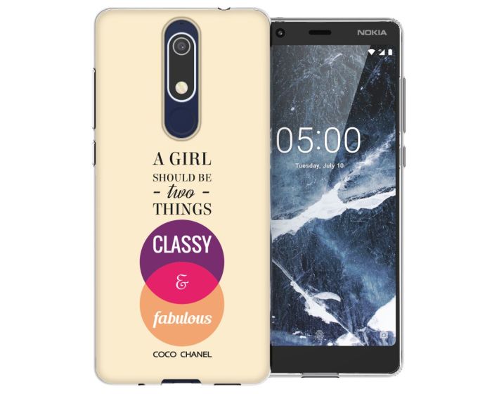 Caseflex Slim Fit Gel Case Chanel Classy (CUV-N51-Z183) Θήκη Σιλικόνης Fabulous Quote (Nokia 5.1 2018)
