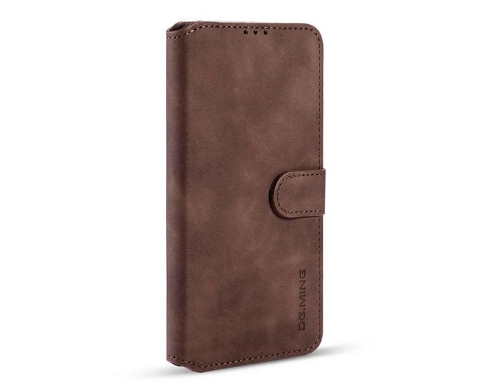 CaseMe Magnetic 2 in 1 Wallet Case Θήκη Πορτοφόλι με Stand - Dark Brown (Samsung Galaxy A12)