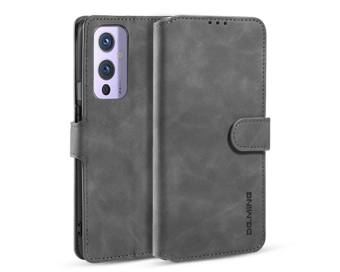 CaseMe Magnetic 2 in 1 Wallet Case Θήκη Πορτοφόλι με Stand - Grey (OnePlus 9 Pro)