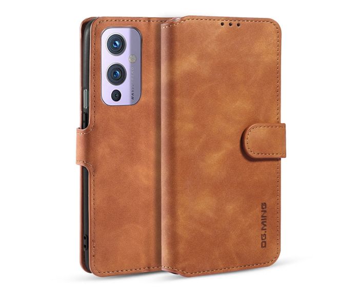 CaseMe Magnetic 2 in 1 Wallet Case Θήκη Πορτοφόλι με Stand -Light Brown (OnePlus 9 Pro)
