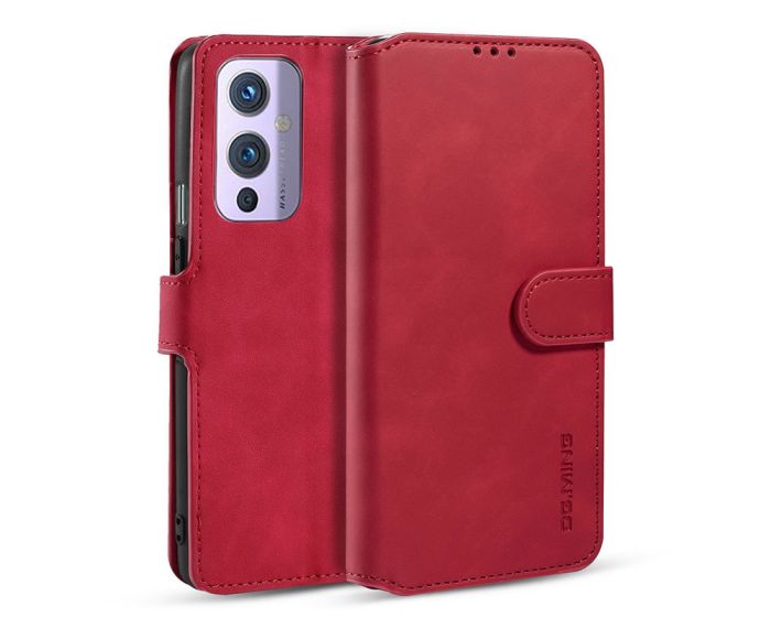 CaseMe Magnetic 2 in 1 Wallet Case Θήκη Πορτοφόλι με Stand - Red (OnePlus 9 Pro)