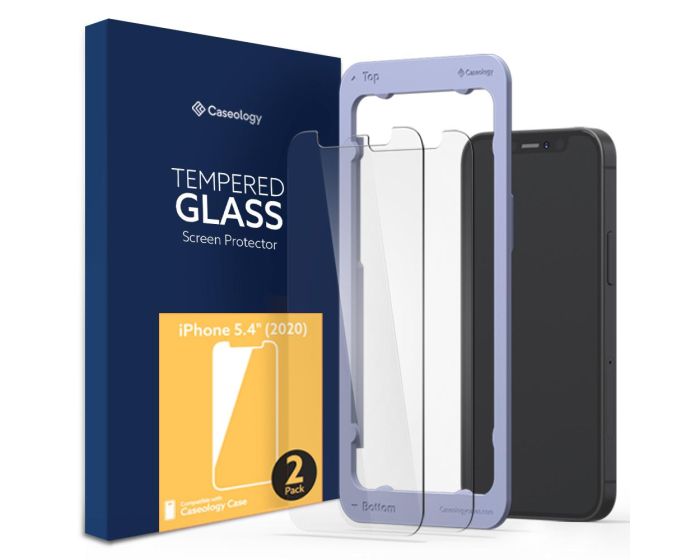 CASEOLOGY HD Clear 9H Shatterproof Tempered Glass - Σετ 2 Τεμάχια (iPhone 12 Mini)