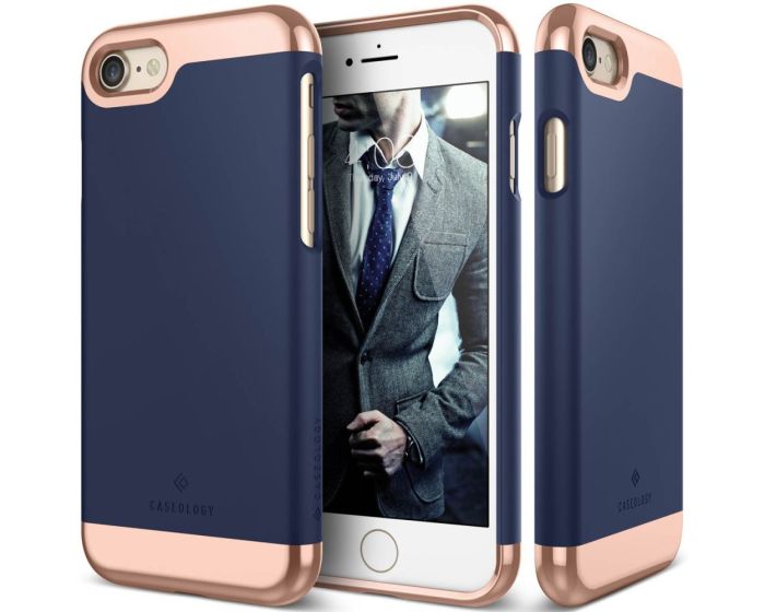 CASEOLOGY Savoy Series (CO-IP7-CRM-NV) Navy Blue / Rose Gold (iPhone 7 / 8 / SE 2020 / 2022)