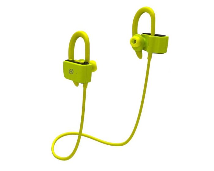 Celly Bluetooth Sport Pro Stereo Earphone (BHSPORTPROYL) Ακουστικά με Ενσωματωμένο Μικρόφωνο - Yellow