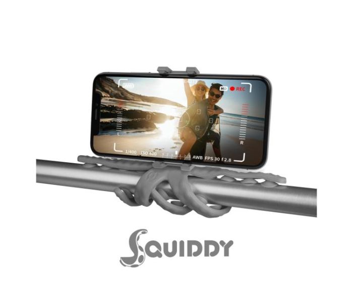 Celly Squiddy Flexible Mini Tripod για Κινητά και Action Camera - Grey