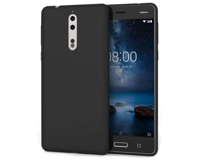 Centopi Ultra Thin TPU Gel Case (CEN-NOK-133) Matte Black (Nokia 8)