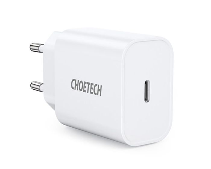 Choetech PPS Fast Wall Charger Type-C PD 25W 3A (PD6003) Αντάπτορας Φόρτισης Τοίχου - White