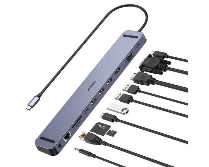 Choetech 11in1 Docking Station USB Type-C (HUB-M20) Multifunctional HUB Adapter