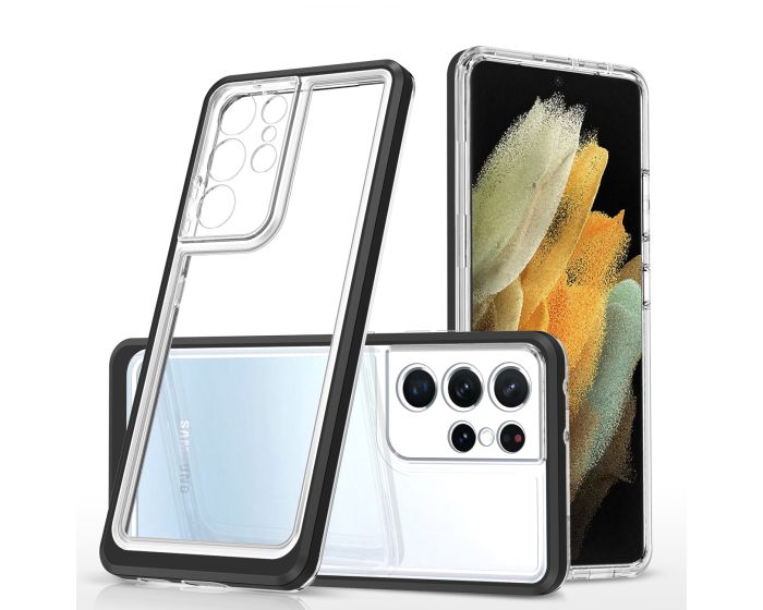 Clear 3in1 Hybrid Case Ανθεκτική Θήκη Clear / Black (Samsung Galaxy S22 Ultra 5G)