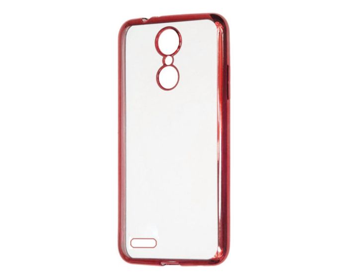Forcell Electro Bumper Silicone Case Slim Fit - Θήκη Σιλικόνης Clear / Rose Gold (LG K10 2017)