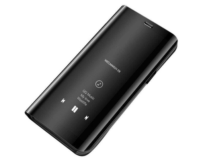 Clear View Standing Cover - Black (Xiaomi Mi 10 Lite)