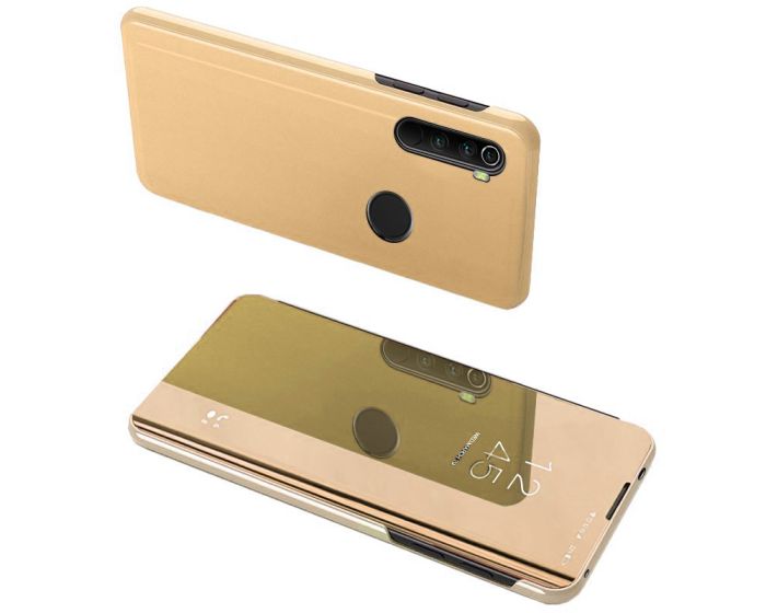 Clear View Standing Cover - Gold (Xiaomi Redmi Note 8T)