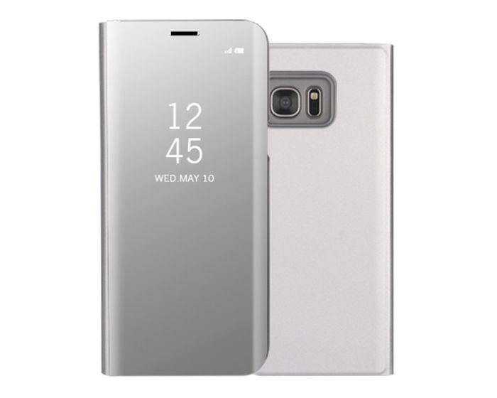 Clear View Standing Cover - Silver (Samsung Galaxy S7 Edge)
