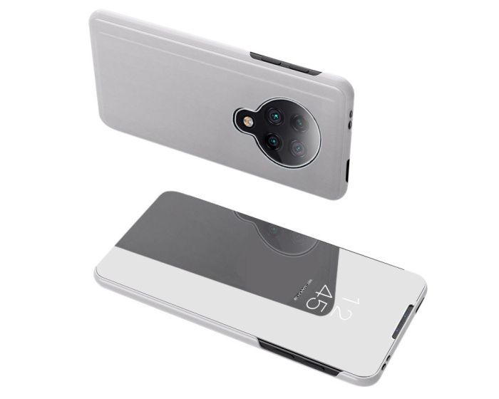 Clear View Standing Cover - Silver (Xiaomi Poco F2 Pro)