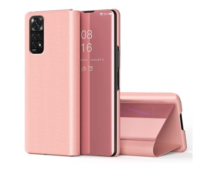 Clear View Standing Cover - Rose Gold (Xiaomi Redmi Note 11 / 11S 4G)