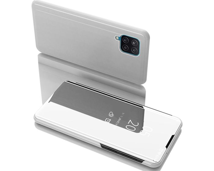 Clear View Standing Cover - Silver (Samsung Galaxy A12 / M12)