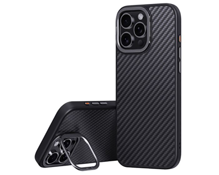 Comma Kevlar Series Magnetic Carbon Fiber Case (CM-16PRO-CAR) Black (iPhone 16 Pro)