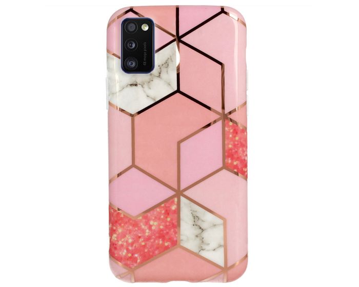 Cosmo Marble Silicone Case Θήκη Σιλικόνης Pink (Samsung Galaxy A41)