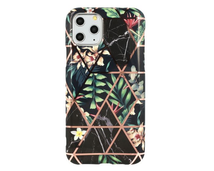 Cosmo Marble Silicone Case Θήκη Σιλικόνης Design 07 Flower (iPhone 12 Pro Max)