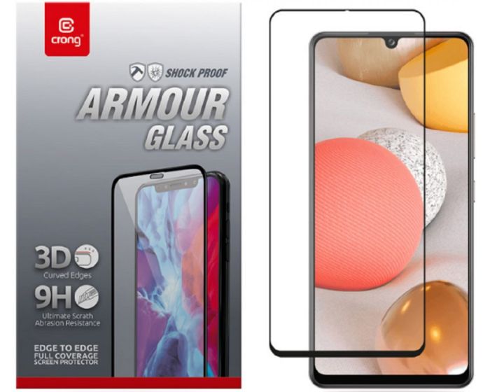 Crong 3D Armor Full Glue Full Face Black (CRG-3DAG-SGA42) Αντιχαρακτικό Γυαλί 9H Tempered Glass (Samsung Galaxy A42 5G)