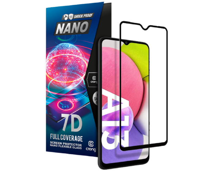 Crong 7D Nano Flexi Full Face Black (CRG-7DNANO-SGA13) Αντιχαρακτικό 9H Hybrid Screen Protector (Samsung Galaxy A13 5G)