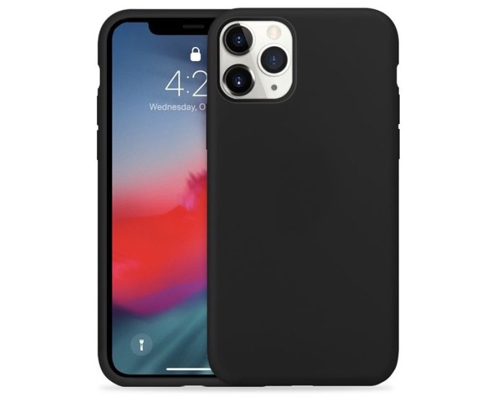 Crong Color Cover Flexible Premium Silicone Case (CRG-COLR-IP11PM-BLK) Θήκη Σιλικόνης Black (iPhone 11 Pro Max)