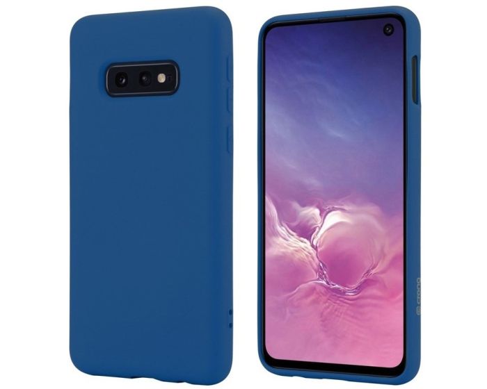 Crong Color Cover Flexible Premium Silicone Case (CRG-COLR-SGS10E-BLUE) Θήκη Σιλικόνης Blue (Samsung Galaxy S10e)