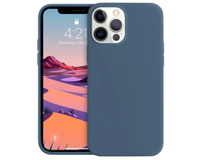 Crong Color Cover Flexible Premium Silicone Case (CRG-COLR-IP1261-BLUE) Θήκη Σιλικόνης Blue (iPhone 12 / 12 Pro)