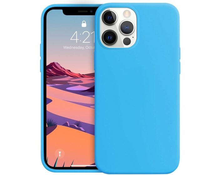 Crong Color Cover Flexible Premium Silicone Case (CRG-COLR-IP1267-LBLU) Θήκη Σιλικόνης Light Blue (iPhone 12 Pro Max)