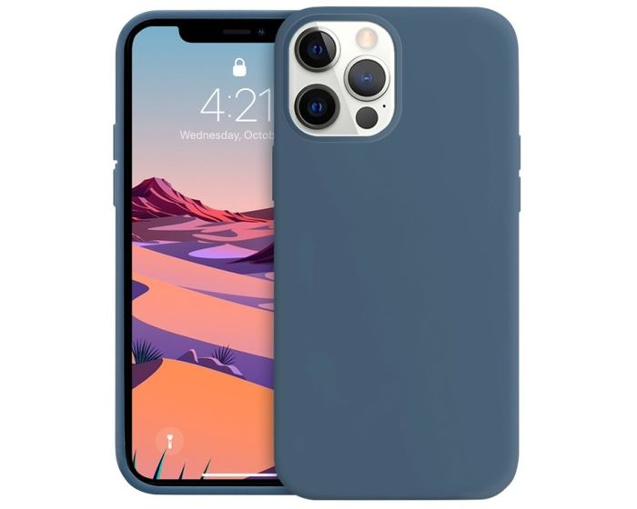 Crong Color Cover Flexible Premium Silicone Case (CRG-COLR-IP1267-BLUE) Θήκη Σιλικόνης Navy Blue (iPhone 12 Pro Max)