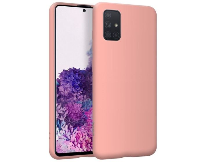 Crong Color Cover Flexible Premium Silicone Case (CRG-COLR-SGA51-PNK) Θήκη Σιλικόνης Pink (Samsung Galaxy A51)