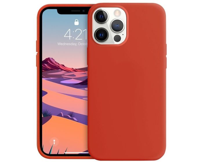 Crong Color Cover Flexible Premium Silicone Case (CRG-COLR-IP1267-RED) Θήκη Σιλικόνης Red (iPhone 12 Pro Max)