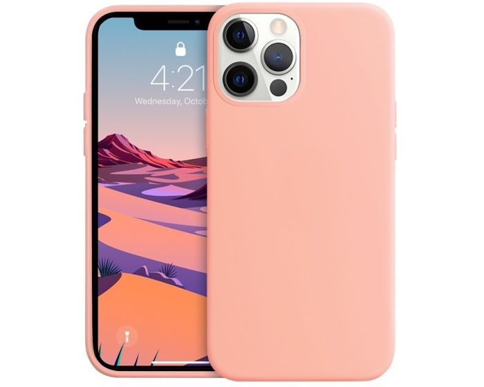 Crong Color Cover Flexible Premium Silicone Case (CRG-COLR-IP1267-PNK) Θήκη Σιλικόνης Rose Pink (iPhone 12 Pro Max)