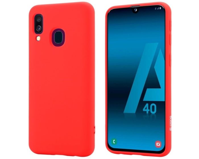 Crong Color Cover Flexible Premium Silicone Case (CRG-COLR-SGA40-RED) Θήκη Σιλικόνης Red (Samsung Galaxy A40)