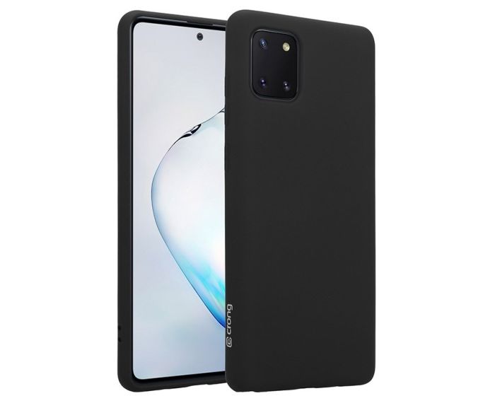 Crong Color Cover Flexible Premium Silicone Case (CRG-COLR-SGN10L-BLK) Θήκη Σιλικόνης Black (Samsung Galaxy Note 10 Lite)
