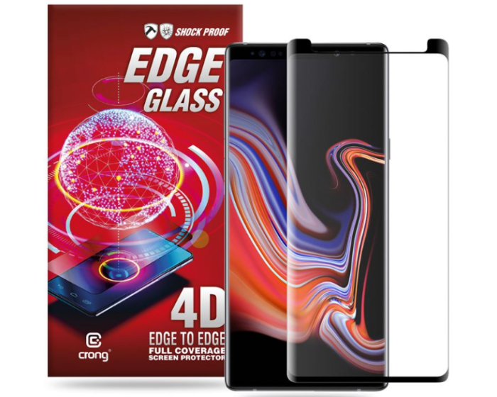 Crong Edge Full Glue Full Face Black (CRG-GLEDGE-SGN9) Αντιχαρακτικό Γυαλί 9H Tempered Glass (Samsung Galaxy Note 9)