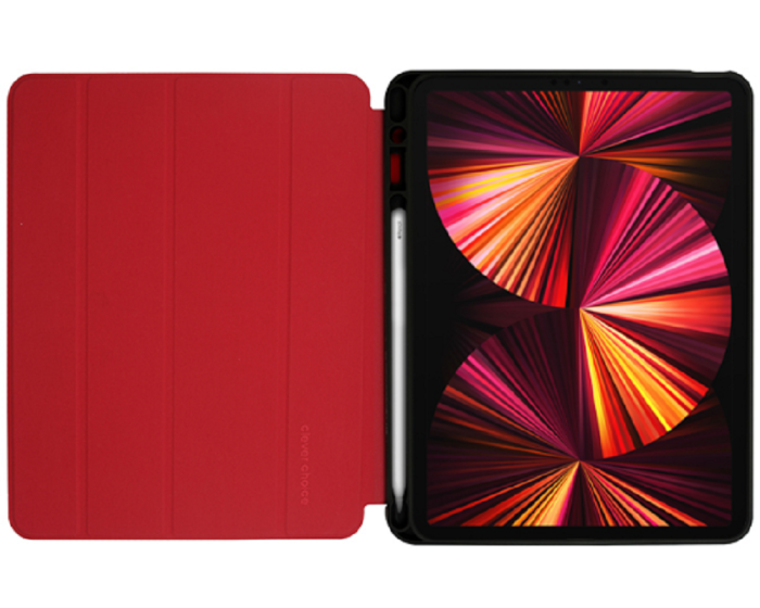 Crong FlexFolio Case (CRG-FXF-IPD11-RED) Θήκη με Υποδοχή Apple Pencil Red (iPad Pro 11 2021 / 2022 / iPad Air 4 2020 / 5 2022)