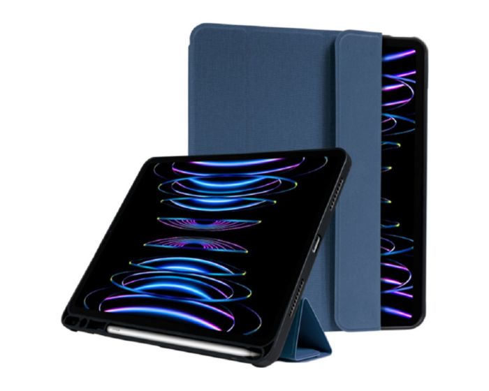 Crong FlexFolio Case (CRG-FXF-IPD112-BLUE) Θήκη με Υποδοχή Apple Pencil Blue (iPad Pro 11 2021 / 2022 / iPad Air 4 2020 / 5 2022 / 11'' 6 2024)