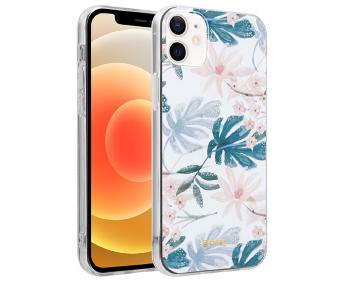 Crong Flower Silicone Case (CRG-FLR-IP1254-01) Θήκη Σιλικόνης Pattern 01 (iPhone 12 Mini)