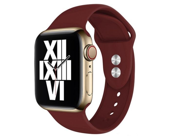 Crong Liquid Premium Strap (CRG-40LQB-BDX) Bordeaux - Λουράκι Σιλικόνης για Apple Watch 38/40/41mm (1/2/3/4/5/6/7/8/9/SE)