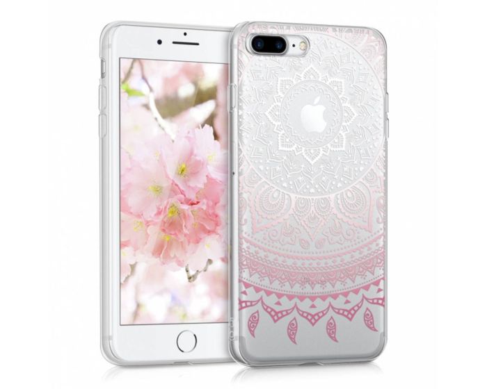 KWmobile Slim Fit Gel Case Indian Sun (39500.01) Θήκη Σιλικόνης Ροζ Διάφανη (iPhone 7 Plus / 8 Plus)