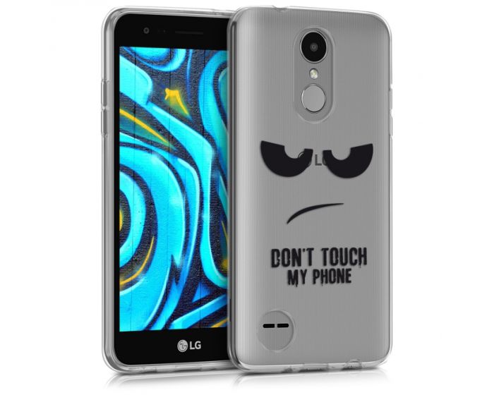 KWmobile Slim Fit Gel Case Don't touch my phone (40774.01) Θήκη Σιλικόνης Διάφανη / Μαύρη (LG K4 2017)