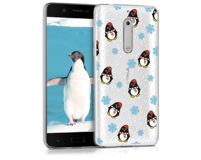 KWmobile Slim Fit Gel Case Penguin Winter (41112.05) Θήκη Σιλικόνης (Nokia 5)