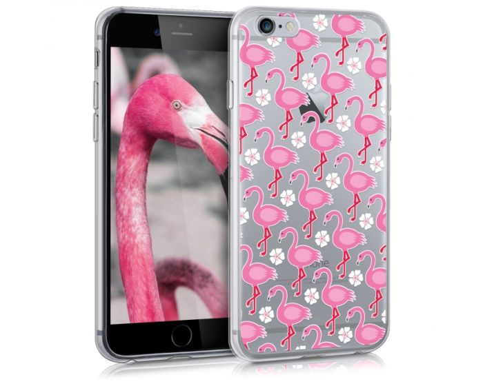 KWmobile Slim Fit Gel Case Flamingo Flowers (35166.26) Θήκη Σιλικόνης (iPhone 6 / 6s)
