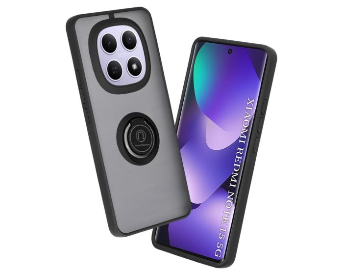 Techsuit Glinth Ring Hybrid Case Θήκη Black (Xiaomi Redmi Note 15 4G / Note 15 5G / Poco M8 5G)